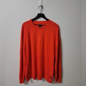 Vans Solid Orange Long Sleeve Crewneck Sweater Men's 2XL